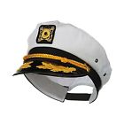 Sailor Ship Yacht Boat Captain Hat Navy Marines Admiral Cap Hat White Gold 23...