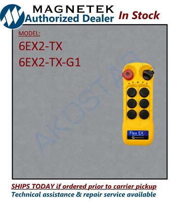 ENRANGE MAGNETEK MAGNATEK Magnetek 6EX new TX - FLEX-6EX2-TX-G1 Transmitter Radio Remote Control, 0-TXC-27
