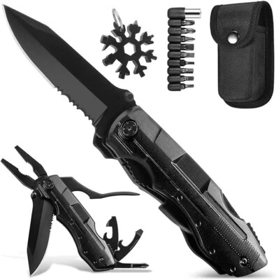 Couteau Multifonction 15 en 1 Pliant Pince Multifonctions Couteau Suisse  - Photo 1/4