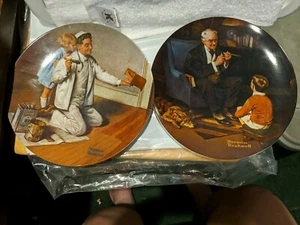 "The Painter" & "The Tycoon" Norman Rockwell Heritage Collectible Plate's 1982 - Picture 1 of 5