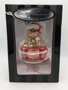 Celebrations by Radko Glass 2019 Gingerbread Cookie in a Cup Christmas Ornament - Picture 1 of 3