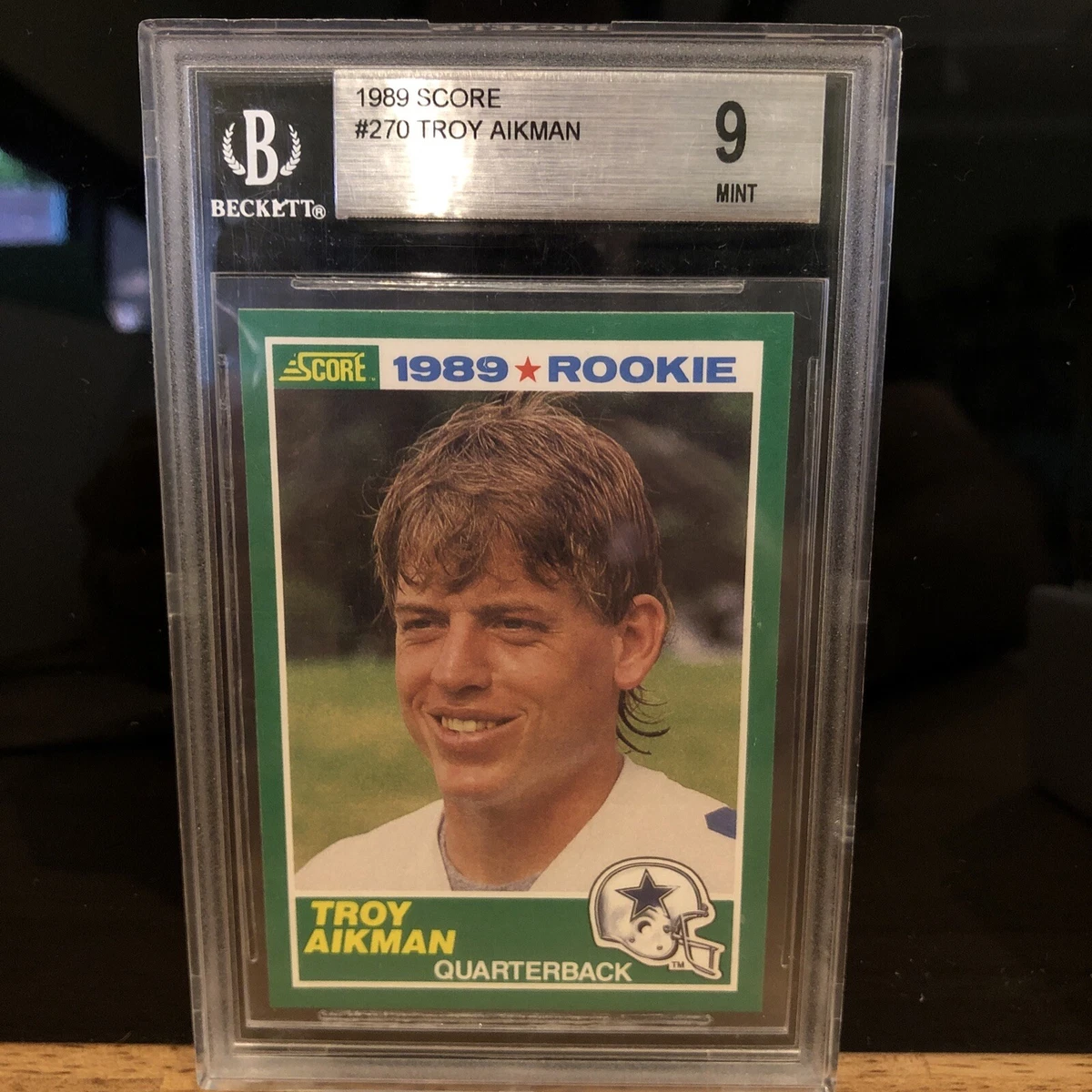 Troy Aikman 9 Graded Rookie Football Trading Cards & Accessories
