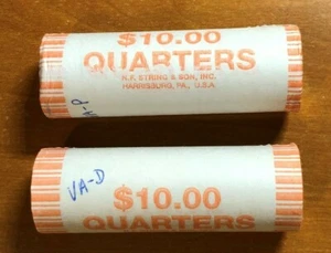 2000 VIRGINIA P&D STATE QUARTER ORIGINAL BANK ROLLS -UNCIRCULATED - Picture 1 of 1