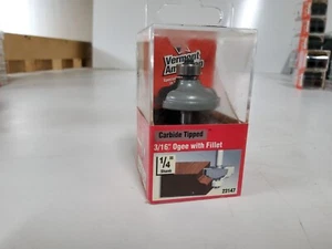 Carburo Amariano Vermont Punta 3/16 ogee con filete 1/4 vástago router broca - Imagen 1 de 2