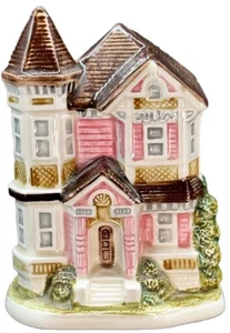 Otagiri Victorian House Hand Painted Porcelain Vintage Pink Original Sticker - Bild 1 von 10