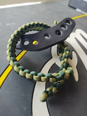 Emerald Green and Sage moss green Paracord Bow wrist strap Bling Sling FREE SHIP - Image 1 of 2