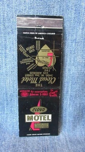 Cloud Motel Los Angeles California Vintage Matchbook Cover LC3 - Picture 1 of 2