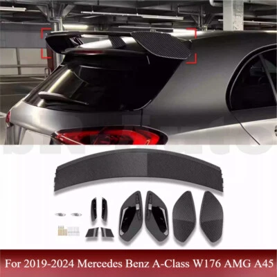 Alerón de techo ABS fibra de carbono para Mercedes Benz Clase A W176 AMG A45 2019-2024 Foto 1 de 4