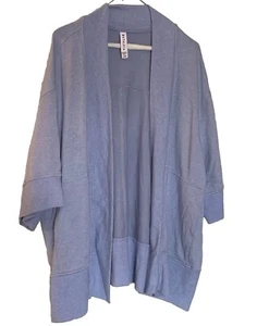 Athleta Sweater Women's S/M Blue Lotus Wrap Open Front Cardigan Stretchy Knit - Picture 1 of 4