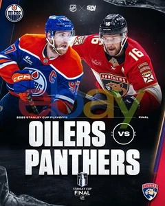 Florida Panthers vs Edmonton Oilers 2025 Stanley Cup Final 8x10 NHL Hockey Print - Picture 1 of 1