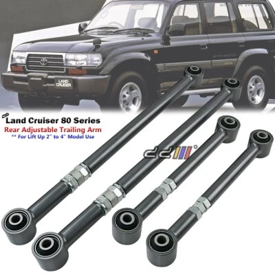 Brazo de arrastre ajustable elevación 2" para Toyota Land Cruiser 80 FZJ80 90-97 Foto 1 de 4