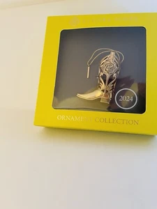 Kendra Scott Cowgirl Stiefel Ornament in Vintage Gold Metall #9608871008 ~ Neu im Karton - Bild 1 von 7