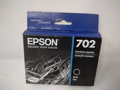 Cartucho de tinta negro Epson T702120 genuino # 702 8,2026 Foto 1 de 2
