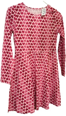 全新带标签 ~ 女孩尺寸 14 The Childrens Place 粉红色心形滑冰服情人节 — 第 1/4 张图片