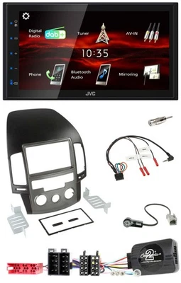 JVC USB Bluetooth Lenkrad DAB 2DIN Autoradio für Hyundai i30 ab 2009 - Bild 1 von 4