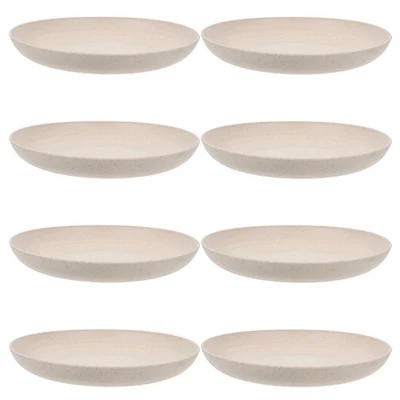  8 tiefe Essteller: Unzerbrechliches Essteller aus Weizenstroh, - Bild 1 von 4