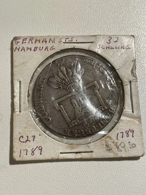 1789 Free Hanseatic City of Hamburg 32 Shillings silver coin - Image 1 of 4