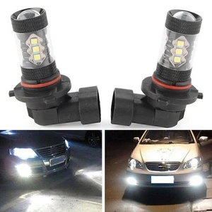 2x White H10 9140 9145 High Power 80W Car LED DRL Fog light Driving Lamp Bulbs - Picture 1 of 11