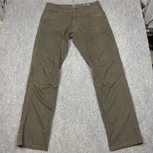 Kuhl Revolvr Lean Pants Mens 36x34 Vtg Patina Dye Olive Green Hiking Lightweight - Picture 1 of 14