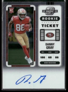 Danny Gray Auto RC,AU 2022 Panini Contenders Optic San Francisco 49ers - Bild 1 von 2