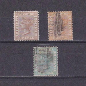 SIERRA LEONE 1876, SG# 16-22, CV £33, Wmk Crown CC, part set, Used - Picture 1 of 2