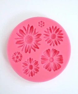 Girasol Girasoles Molde Silicona Estera Fondant Decoración Pasteles Cupcakes Hornear - Imagen 1 de 1
