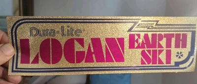 Logan Earth Ski Skateboards Ultra Raro Dorado Brillo Años 70 OG STICKER GRAIL Foto 1 de 4