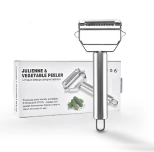Stainless Steel Dual-Blade Peeler –Julienne Slicer Fruit & Vegetable Cutter Tool - Picture 1 of 7