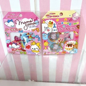 San-X Mamegoma Sticker Set Stationery Sea Animal Seal Bits Pink Ribbon 2010 Rare - Picture 1 of 24