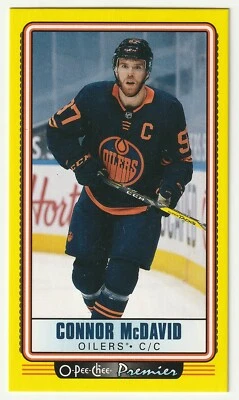 2021-22 O-Pee-Chee (Premier) "Yellow" Parallel SP # P-1 Connor McDavid! - Image 1 of 2