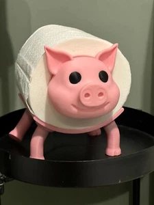 Funny Pig Toilet Roll Holder, Cute Piggy Bathroom Decor, Novelty Farm Animal - Picture 1 of 5