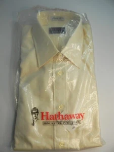 NWT Vintage Mens Hathaway Private Stock Dress Shirt Size 15-34 Union Made in USA - Picture 1 of 6