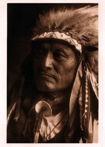 Native Indian Chief Crazy Thunder 1920 Print Poster Wall Reprint Picture A4 - Picture 1 of 6