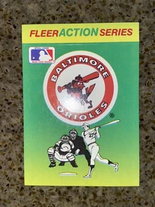 Fleer action series Baltimore Orioles Sticker baseball card - Picture 1 of 3