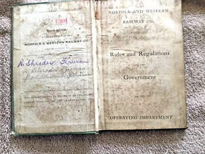 vintage Norfolk & Western Railway Rules & Regulations Operating Department Book - Picture 1 of 9