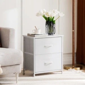 2-Fabric Drawer Storage Cabinets, Household Drawer Dresser, Bedside Tables - Picture 1 of 20