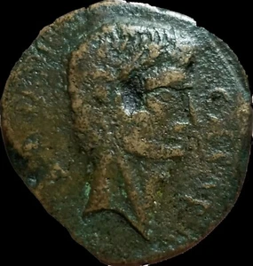 Julius Caesar 49-44 BC. Dupondius. GAUL Colonia Viennensis cir 36 BC.Overstruck  - Picture 1 of 3