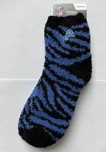 NFL Detroit Lions Fuzzy Socks Size Womens Medium 6-11 - Picture 1 of 2