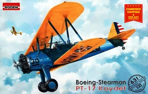 Roden 631 - 1/32 - Boeing-Stearman PT-17 Kaydet. Militärflugzeug 234mm - Bild 1 von 12