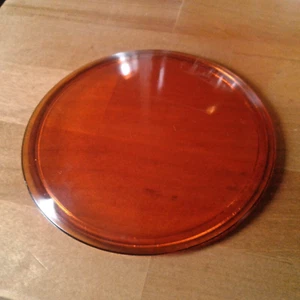 LENTE CRISTAL KOPP NARANJA/ÁMBAR 4 3/4" - LENTE SEÑAL TRÁFICO/LÁMPARA/FERROCARRIL - SUAVE - Imagen 1 de 5