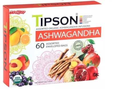 Tipson органический ашваганда разнообразие чая образец 60 чайный пакетик чай инфузионный подарочный набор - Изображение 1 из 4