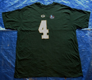 Brett Favre Green Bay Packers Hall of Fame Tee Shirt - Majestic Brand 5XLT