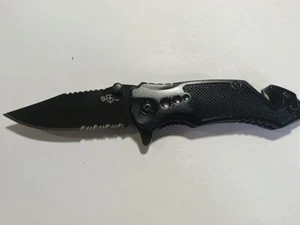 G+W Grand Way Folding Pocket Knife Combination Blade Serrated Edge 7" Make offe - Picture 1 of 10