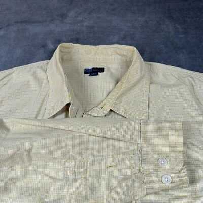 BKE Buckle Shirt Mens Large Yellow Blue Check Button Up Long Sleeve Colorful - Image 1 of 4