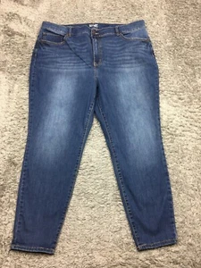 Terra & Sky Skinny Jeans Damen Größe 22 W Petite Blue Denim Dark Wash - Bild 1 von 15