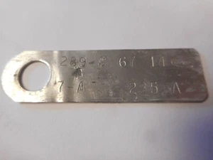 Ford Mustang 289 1967 4 V motor de 4 barriles etiqueta de identificación fecha enero 1967 con perno - Imagen 1 de 4