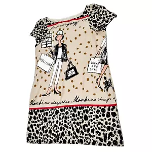 Moschino Dress Cheap and Chic Dress Size 8 US HM Beige Cap Sleeve Straight - Picture 1 of 24