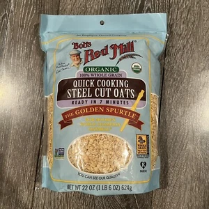 Bob's Red Mill Organic 100% Whole Grain Steel Cut Oats 22oz Exp 08/24 - Picture 1 of 2