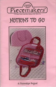 Piecemakers NOTIONS TO GO Jewelry Sewing or Cosmetic Case Craft Sewing Pattern - Picture 1 of 2