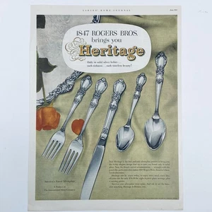 1953 Heritage Silverplate by 1847 Rogers Vintage Print Ad - Picture 1 of 1